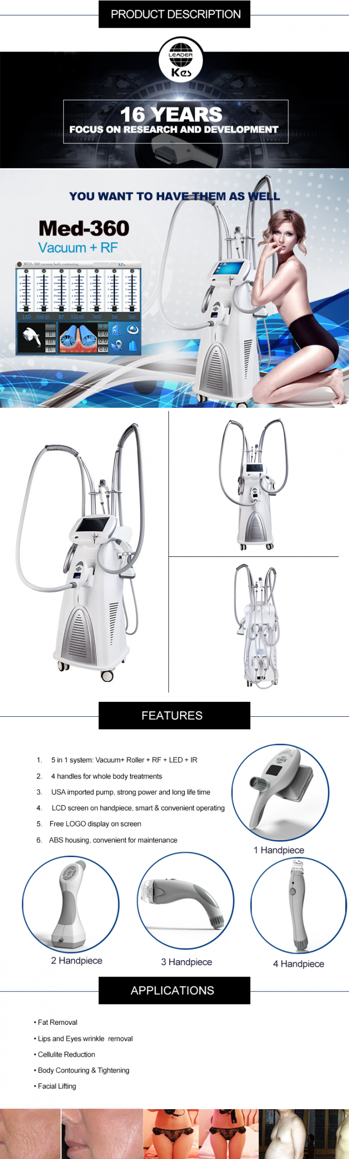 Ir Multi - Rf Photon Professional Body Sculpting Machine 0